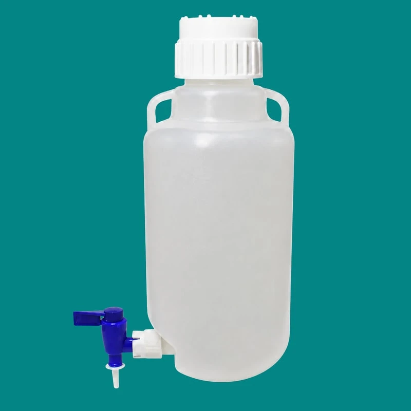 白盖款 HDPE 带龙头储液瓶 — 5 L — 货号 82200