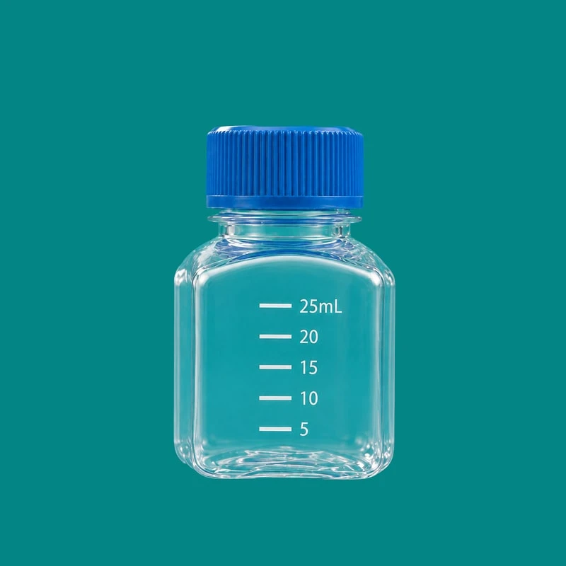 PETG 方形培养基瓶 — 25 mL — 货号 82193