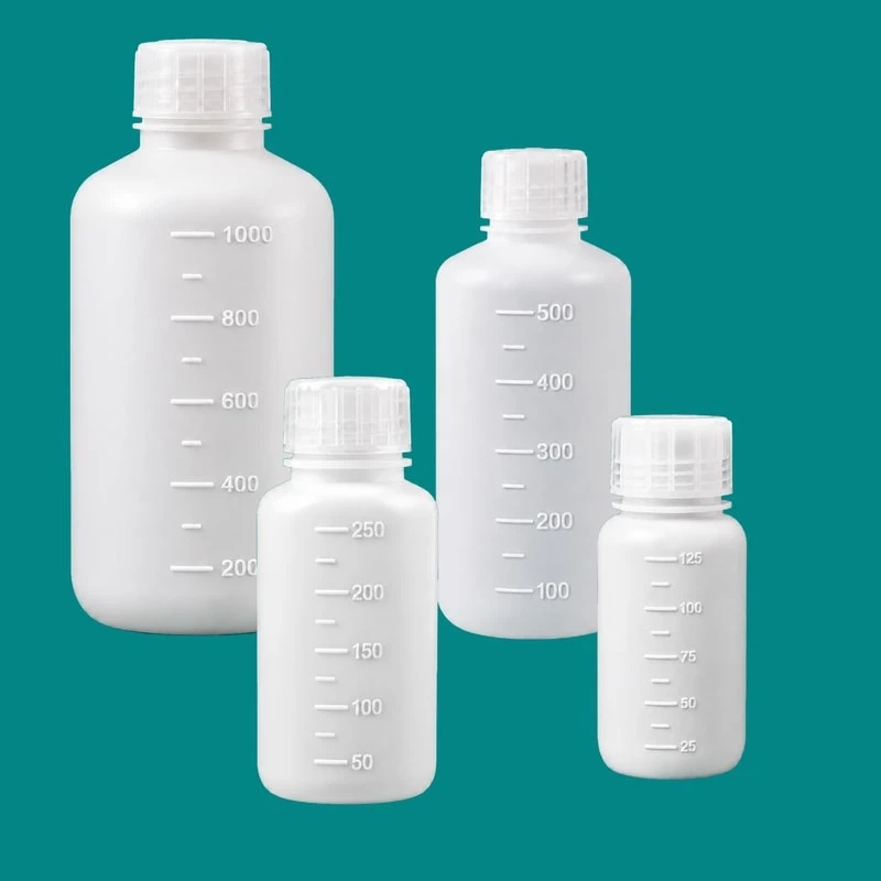 白色 HDPE 刻度窄口试剂瓶